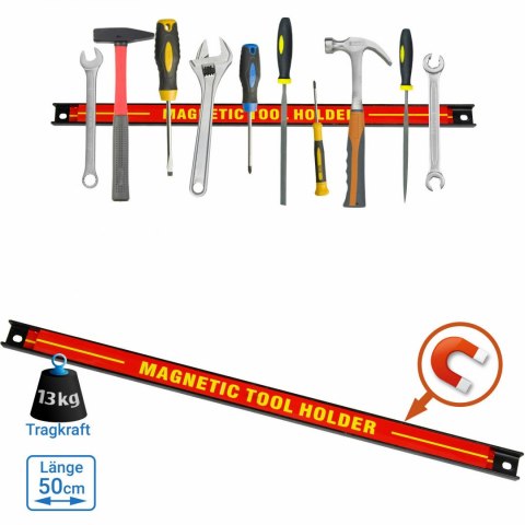 Sellnet 6x Magnetleiste für Werkzeuge 50 cm Werkzeughalter mit Tragkraft von 13 kg SN3521-6