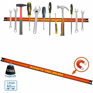 Sellnet 6x Magnetleiste für Werkzeuge 60 cm Werkzeughalter mit Tragkraft von 13 kg SN3522-6