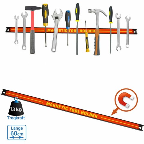 Sellnet 6x Magnetleiste für Werkzeuge 60 cm Werkzeughalter mit Tragkraft von 13 kg SN3522-6