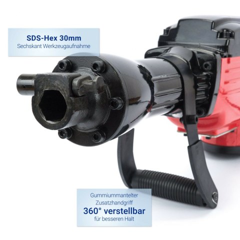 Abbruchhammer 2000 Watt Zubehör +KOFFER Meisselhammer Stemmhammer Set SN1402