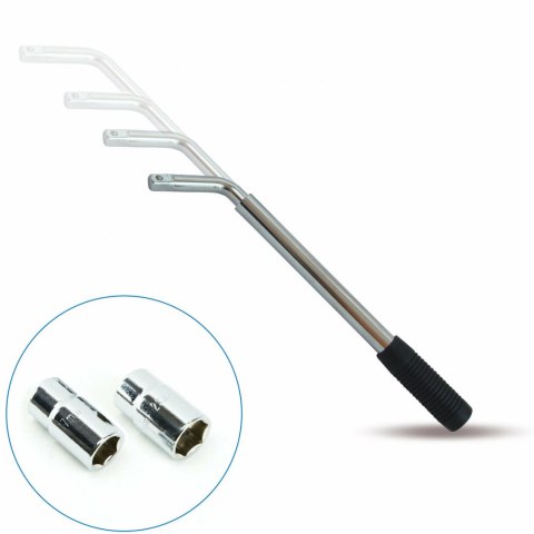 Radmutterschlüssel 1/2" 17-19mm + 21-23mm Radschlüssel Teleskop Sellnet sn1723