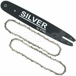 Silver Schwert für Kettensäge Stihl, inklusive 2x Sägekette 3,8" 1,3 mm 35 cm S35L2-ST