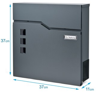VERDA Briefkasten Postkasten Designer Wandbriefkasten Zeitungsrolle SN3678-1