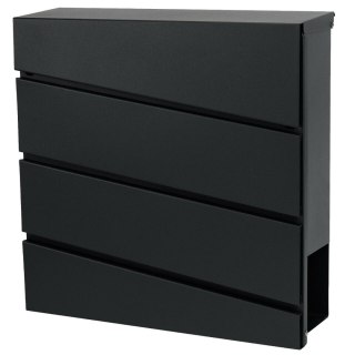 Verda Briefkasten aus verzinktem Stahl, Schwarz Matt SN3645-2