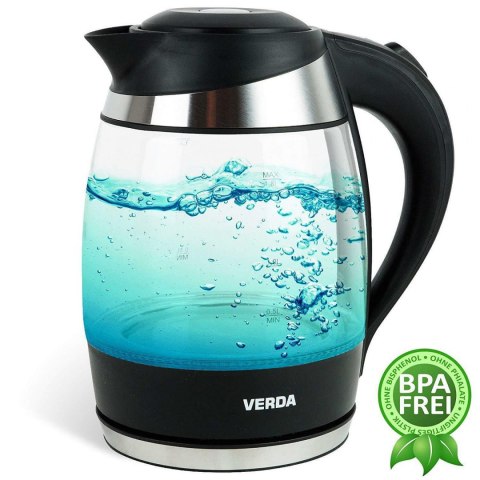 Verda Wasserkocher aus Glas 1,8L 2200W mit Kalkfilter SN0618L Verda Wasserkocher aus Glas 1,8L 2200W mit Kalkfilter SN0618L