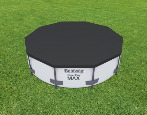 Bestway PVC-Abdeckplane Ø 470 cm, rund, schwarz 58038