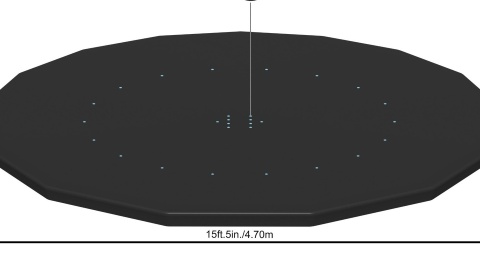 Bestway PVC-Abdeckplane Ø 470 cm, rund, schwarz 58038