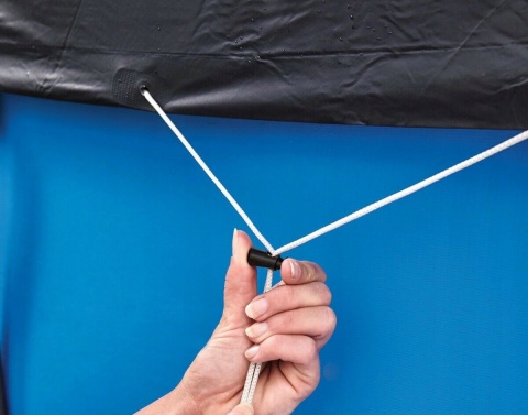 Bestway PVC-Abdeckplane Ø 470 cm, rund, schwarz 58038