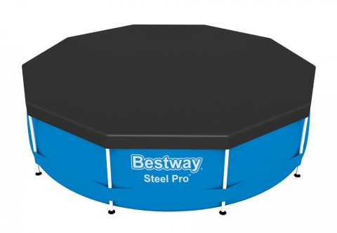 Bestway PVC-Abdeckplane Ø 470 cm, rund, schwarz 58038