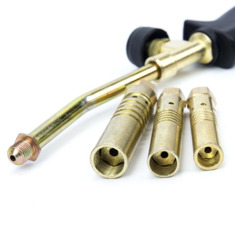 Sellnet Gasbrenner Handlötsatz mit 3 Brenneraufsätze und 1,5 Meter Schlauch, inklusive 4 bar Druckminderer SN0015R