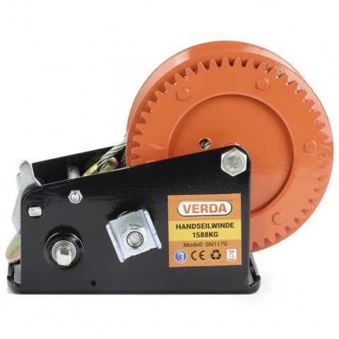 Verda Seilwinde 1588 kg 3500 lbs 10 m mit Tasche SN1170