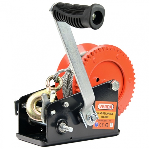 Verda Seilwinde 1588 kg 3500 lbs 10 m mit Tasche SN1170