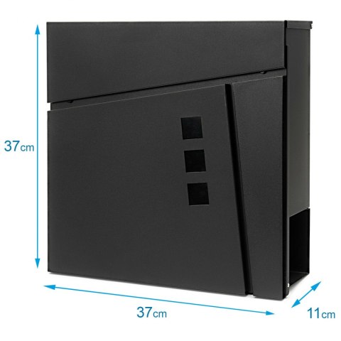 Verda Briefkasten aus verzinktem Stahl, Schwarz Matt SN3681-2 Verda Briefkasten aus verzinktem Stahl, Schwarz Matt SN3681-2
