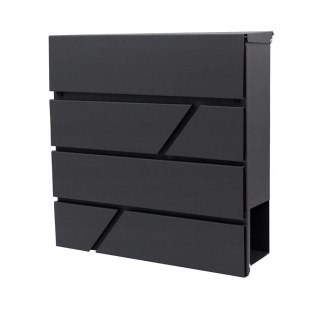 Verda Briefkasten aus verzinktem Stahl, Schwarz Matt SN3642-2