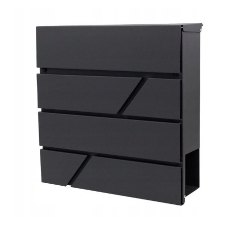 Verda Briefkasten aus verzinktem Stahl, Schwarz Matt SN3642-2