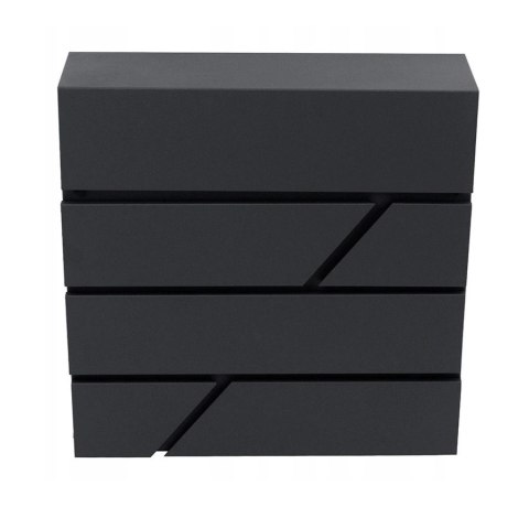 Verda Briefkasten aus verzinktem Stahl, Schwarz Matt SN3642-2