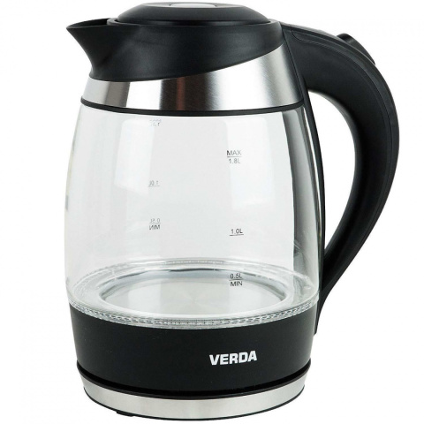 Verda Wasserkocher aus Glas 1,8L 2200W mit Kalkfilter SN0618L Verda Wasserkocher aus Glas 1,8L 2200W mit Kalkfilter SN0618L
