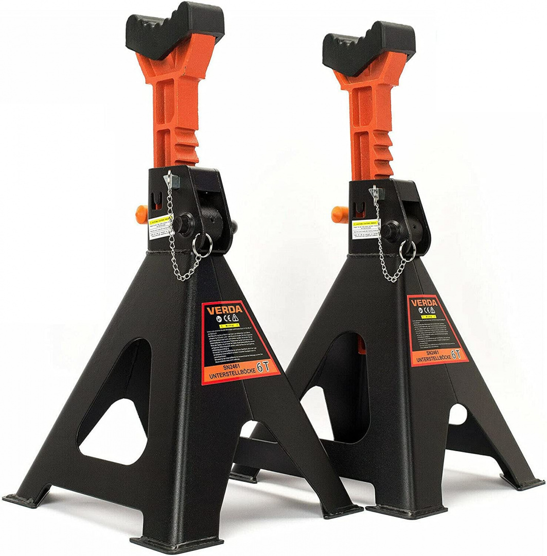 Suporturi Verda pentru 2 axe 6t, 385 - 600 mm cu dispozitiv de siguranță și pernă de cauciuc SN2462