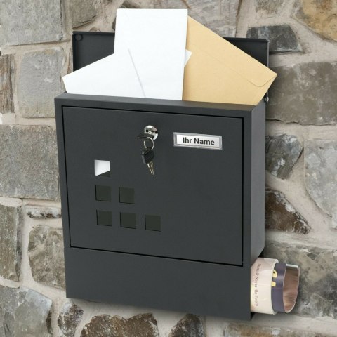 Verda Briefkasten aus verzinktem Stahl, Anthrazit Matt SN3656-1