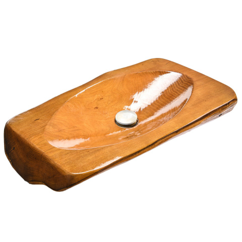 Sellnet Holz-Waschbecken mit Click-Clack-Ablaufventil U106 Sellnet Holz-Waschbecken mit Click-Clack-Ablaufventil U106