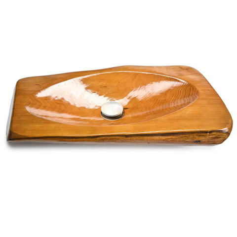 Sellnet Holz-Waschbecken mit Click-Clack-Ablaufventil U106 Sellnet Holz-Waschbecken mit Click-Clack-Ablaufventil U106