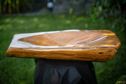 Sellnet Holz-Waschbecken mit Click-Clack-Ablaufventil U106 Sellnet Holz-Waschbecken mit Click-Clack-Ablaufventil U106