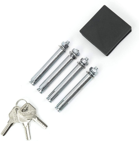 Verda 3x Parkpfosten, klappbare Parkplatzsperre 60 x 60 x 600 mm, gelb SN1807-3