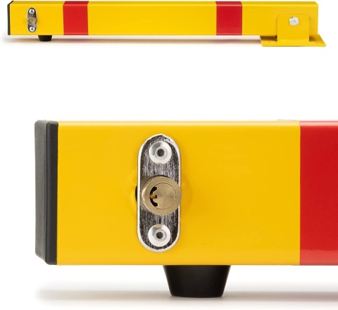 Verda 4x Parkpfosten, klappbare Parkplatzsperre 60 x 60 x 600 mm, gelb SN1807-4