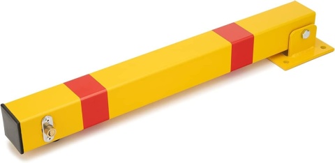 Verda 4x Parkpfosten, klappbare Parkplatzsperre 60 x 60 x 600 mm, gelb SN1807-4