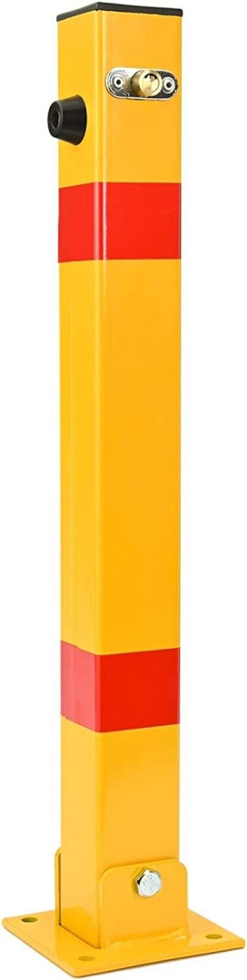 Verda 4x Parkpfosten, klappbare Parkplatzsperre 60 x 60 x 600 mm, gelb SN1807-4
