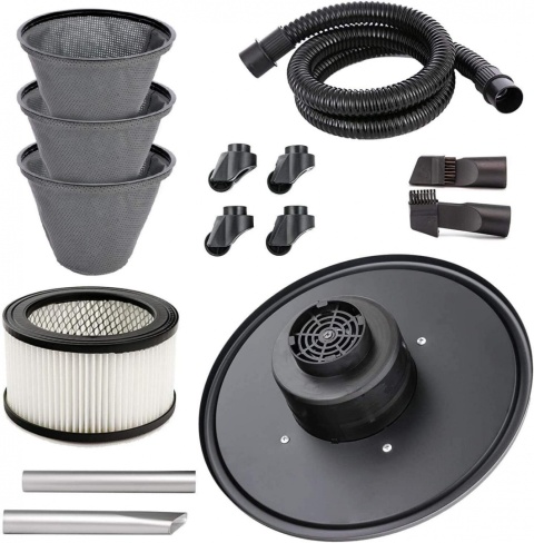 Verda Aschesauger 1650W mit DUAL System Filter HEPA + 3x Sackfilter, Kaminsauger 20L SN121