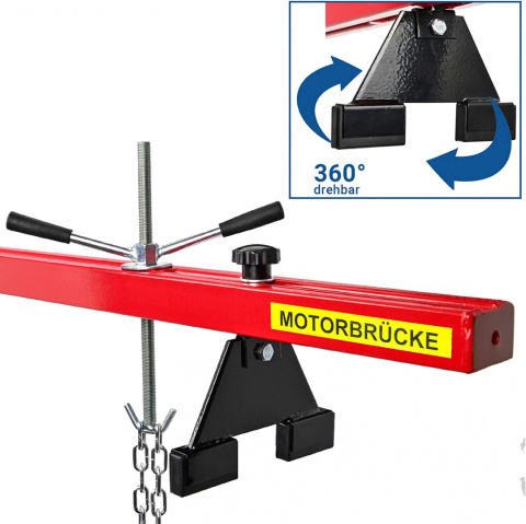 Verda Motorbrücke 500kg 730-1480 mm, Kotflügeltraverse, rot SN0301-1 Verda Motorbrücke 500kg 730-1480 mm, Kotflügeltraverse, rot SN0301-1