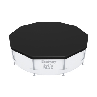 Bestway PVC-Abdeckplane Ø 305 cm, rund, schwarz 58036