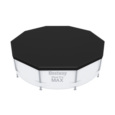 Bestway PVC-Abdeckplane Ø 305 cm, rund, schwarz 58036