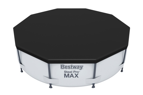 Bestway PVC-Abdeckplane Ø 305 cm, rund, schwarz 58036