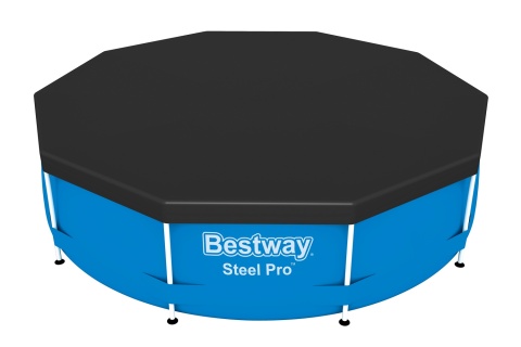 Bestway PVC-Abdeckplane Ø 305 cm, rund, schwarz 58036
