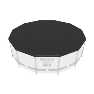 Bestway PVC-Abdeckplane Ø 370 cm, rund, schwarz 58037