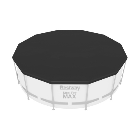 Bestway PVC-Abdeckplane Ø 370 cm, rund, schwarz 58037