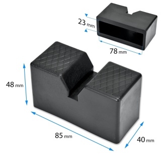 Verda 2x Gummiauflage für 3t Unterstellböcke SN2428