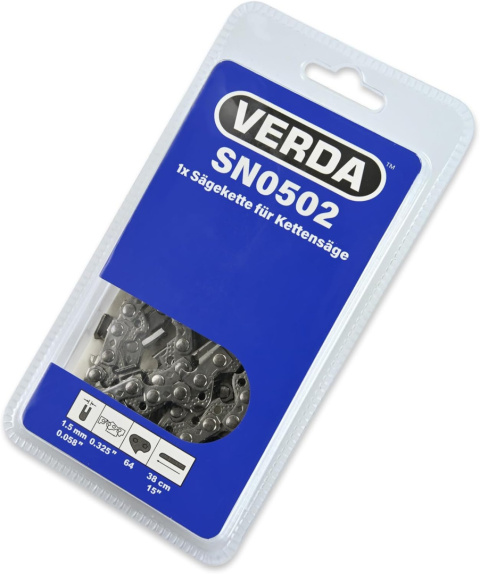 Verda 2 Stück Sägekette Kettensäge 325 1,5mm 38cm 64TG SN0502-2 Verda 2 Stück Sägekette Kettensäge 325 1,5mm 38cm 64TG SN0502-2