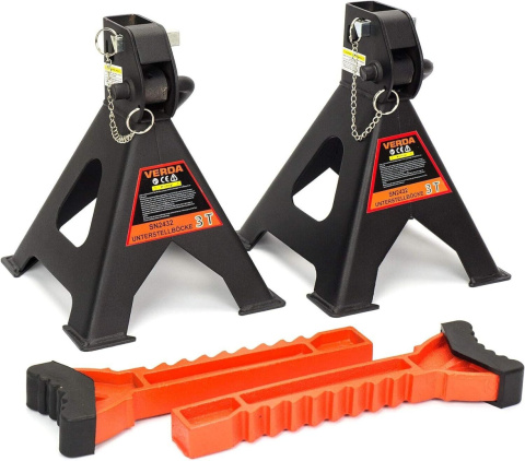 Verda 4x Unterstellböcke 3t, 295 - 425 mm mit Sicherung und Gummiauflage SN2432-2 Verda 4x Unterstellböcke 3t, 295 - 425 mm mit Sicherung und Gummiauflage SN2432-2