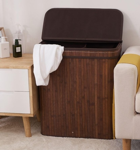 Bambus Wäschekorb Wäschesammler Wäschebox Wäschetonne Wäschetruhe Wäschebehälter SN7086