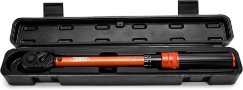 Verda Drehmomentschlüssel 1/2" 10-60 Nm, Teleskopratsche im Koffer, Click-Torque SN1752