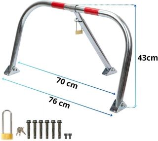 Parkplatzsperre 76 cm Parkplatzbügel Sperrbügel Parkplatzblockierer Klappbar SN1804