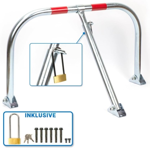 Parkplatzsperre 76 cm Parkplatzbügel Sperrbügel Parkplatzblockierer Klappbar SN1804