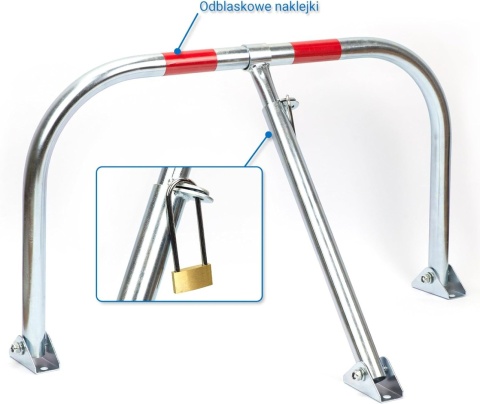 Parkplatzsperre 76 cm Parkplatzbügel Sperrbügel Parkplatzblockierer Klappbar SN1804