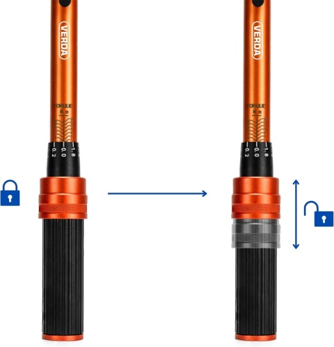 Verda Drehmomentschlüssel 1/4" 1-25 Nm, Teleskopratsche im Koffer, Click-Torque SN1751