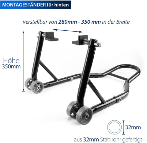 Verda Motorradständer Set VORNE + HINTEN Motorrad Montageständer | L-Form und V-Typ SN1706