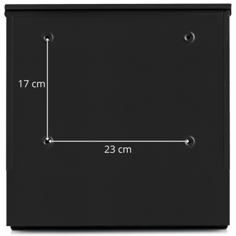Verda Briefkasten mit Zeitungsfach Anthrazit/Holz – Wandbriefkasten 37 × 37 cm SN3638-2
