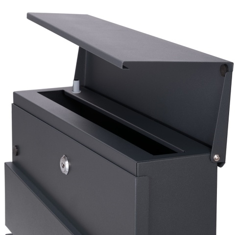 Verda Briefkasten mit Zeitungsfach – Edelstahl Wandbriefkasten modern SN3714-1